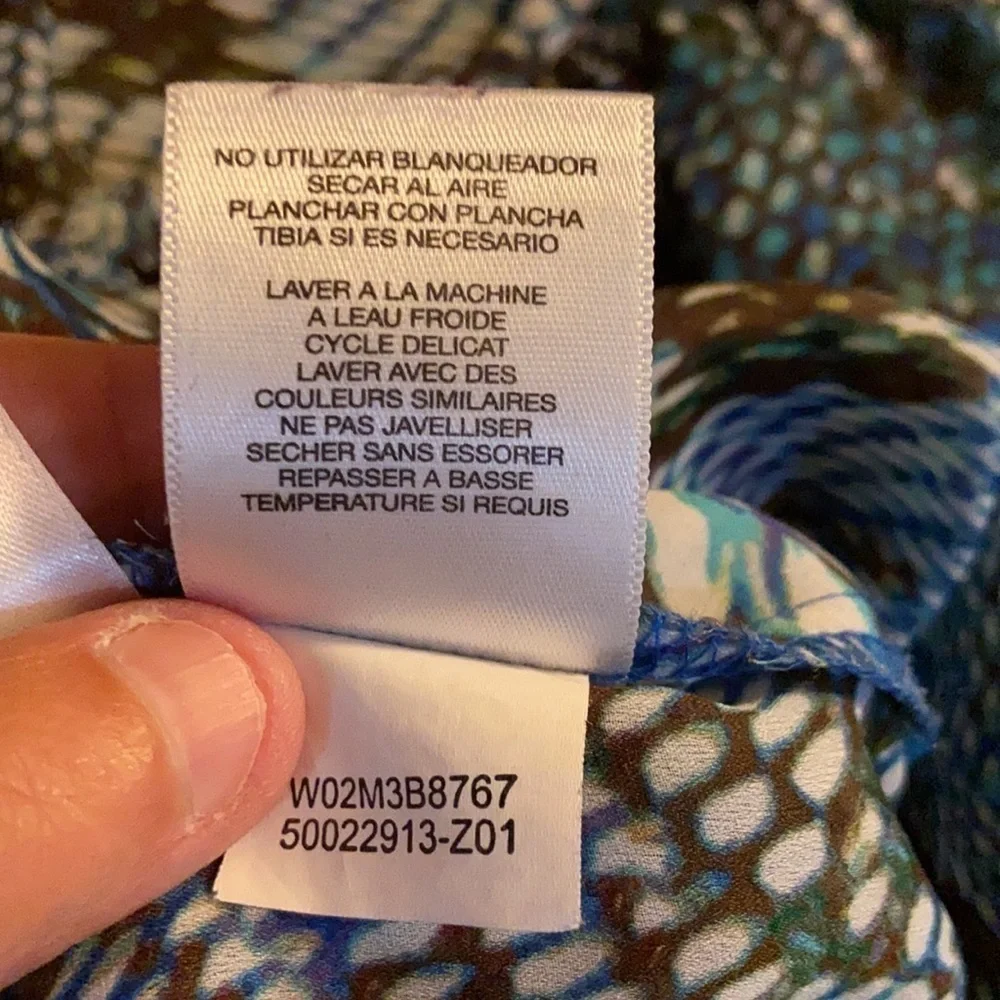 Anne Klein long sleeve sheer Blouse